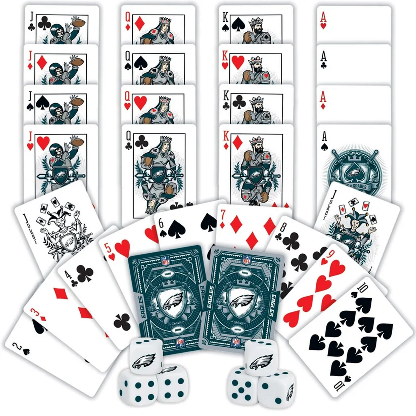 PHI x NFL 2-Pack Playing Cards & Dice Set