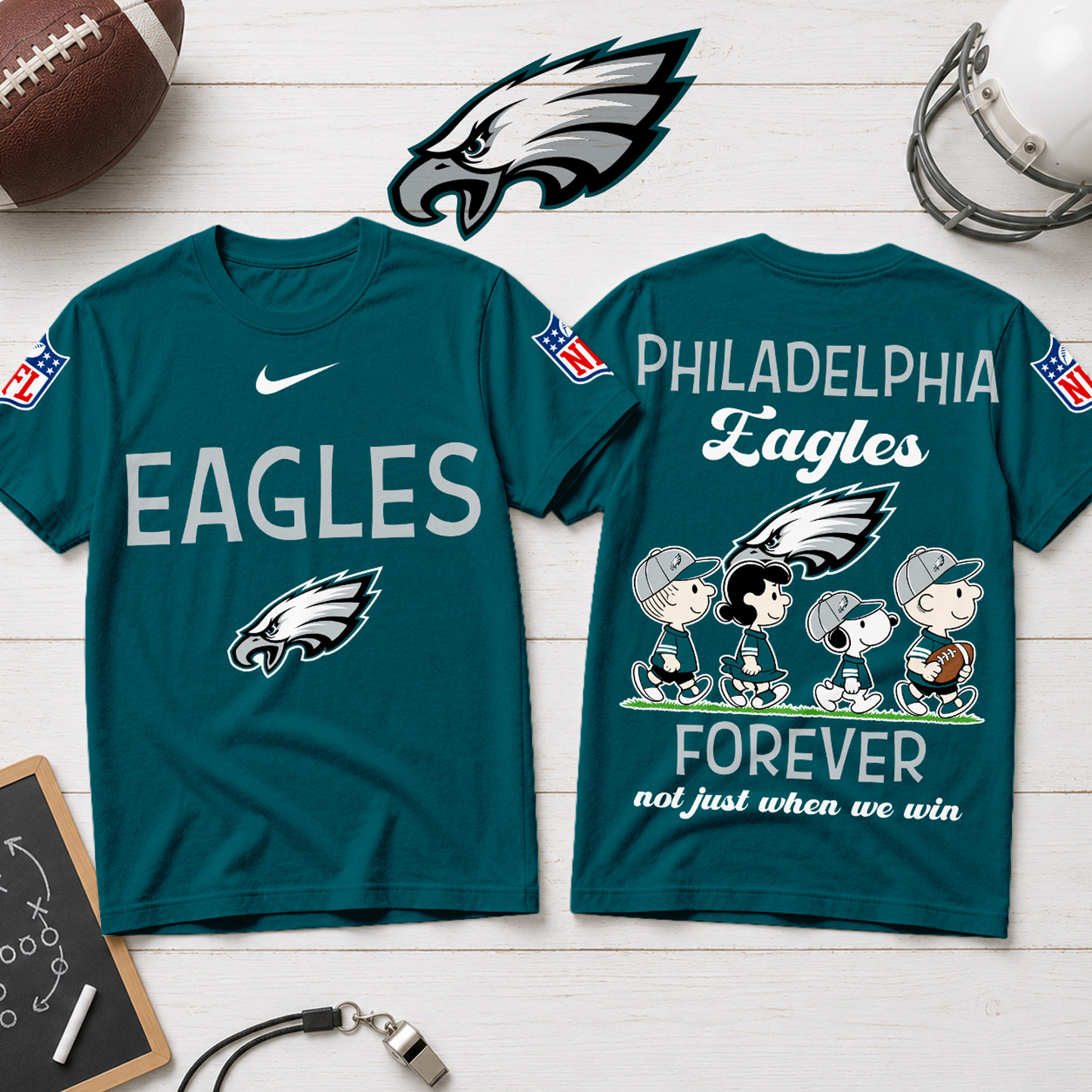 PHI x NFL Forever ƒ?? Peanuts Football Fan 3D Shirt 2007