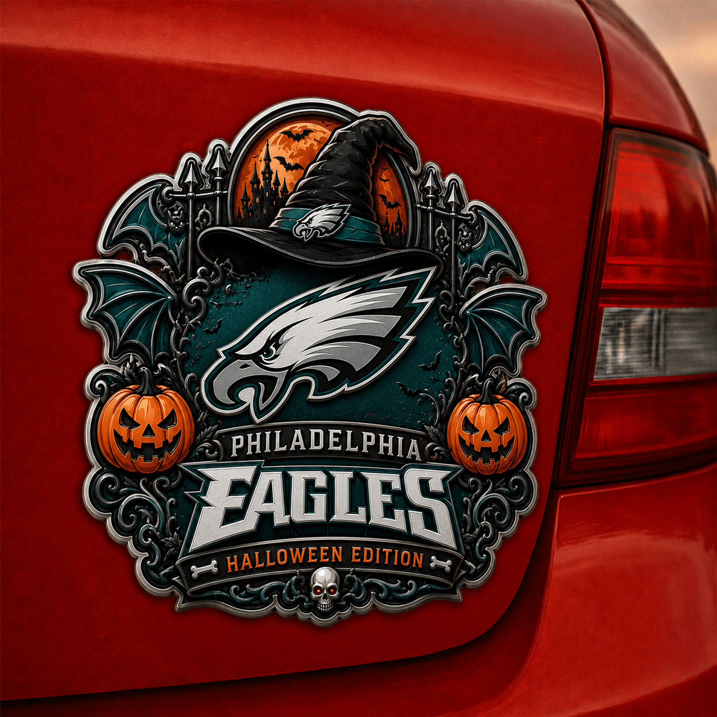 PHI x NFL Halloween Edition Car Namge Badge