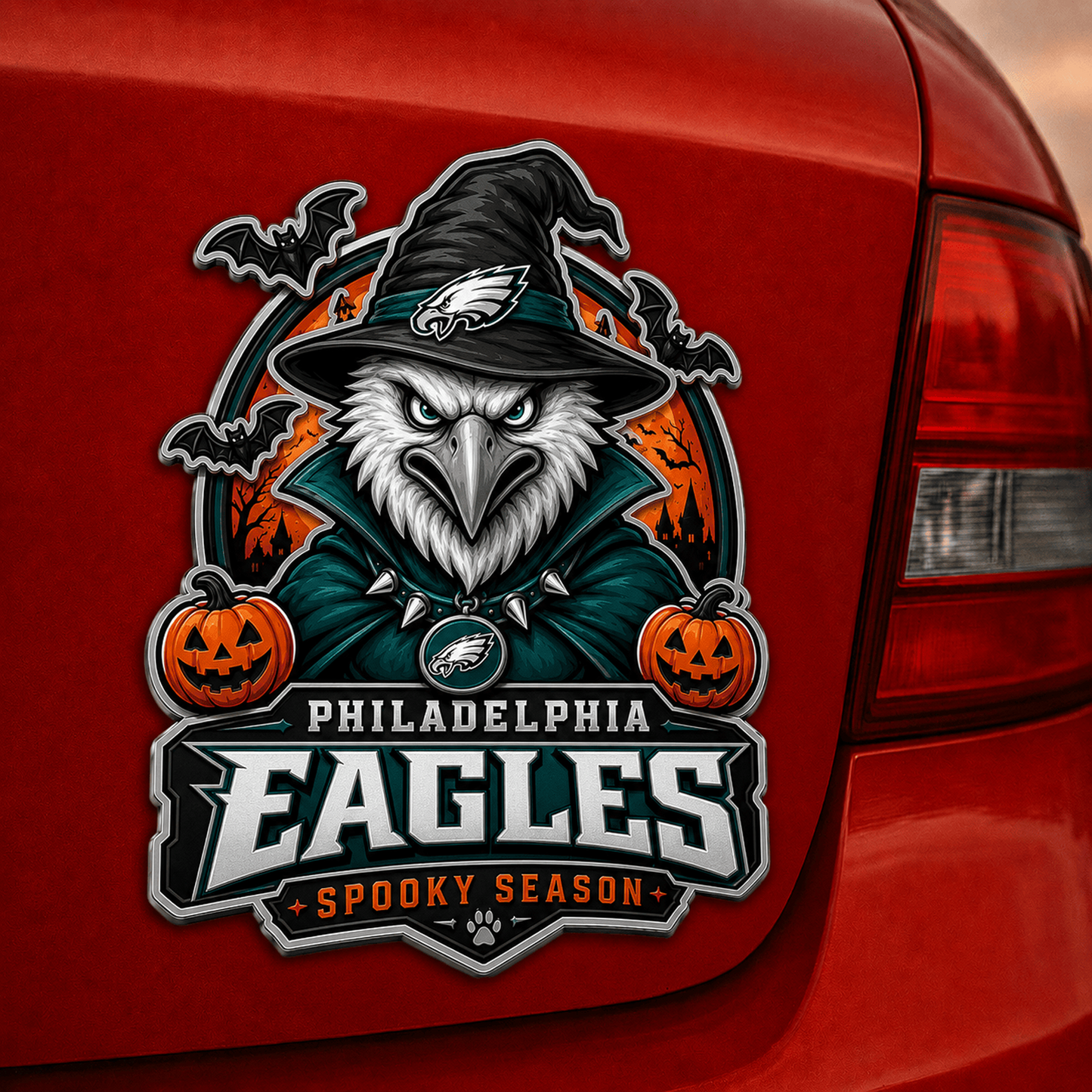 PHI x NFL Halloween Edition Car Namge Badge