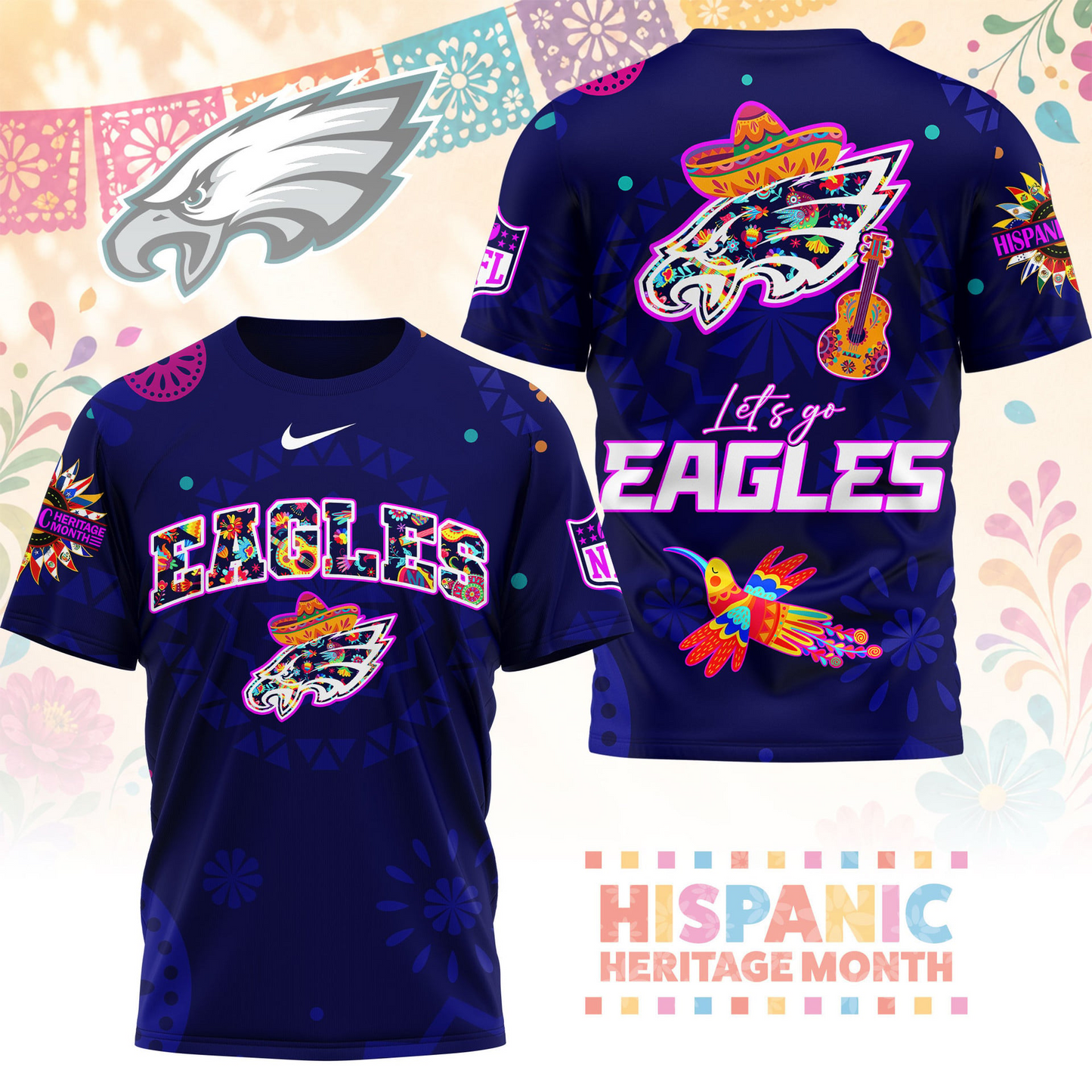 PHI x NFL Hispanic Heritage Fiesta 3D Shirt 2007