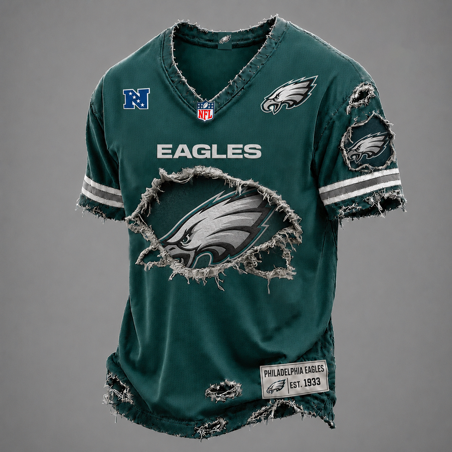 PHI x NFL LUXURY V-Neck T-Shirt V3 1906