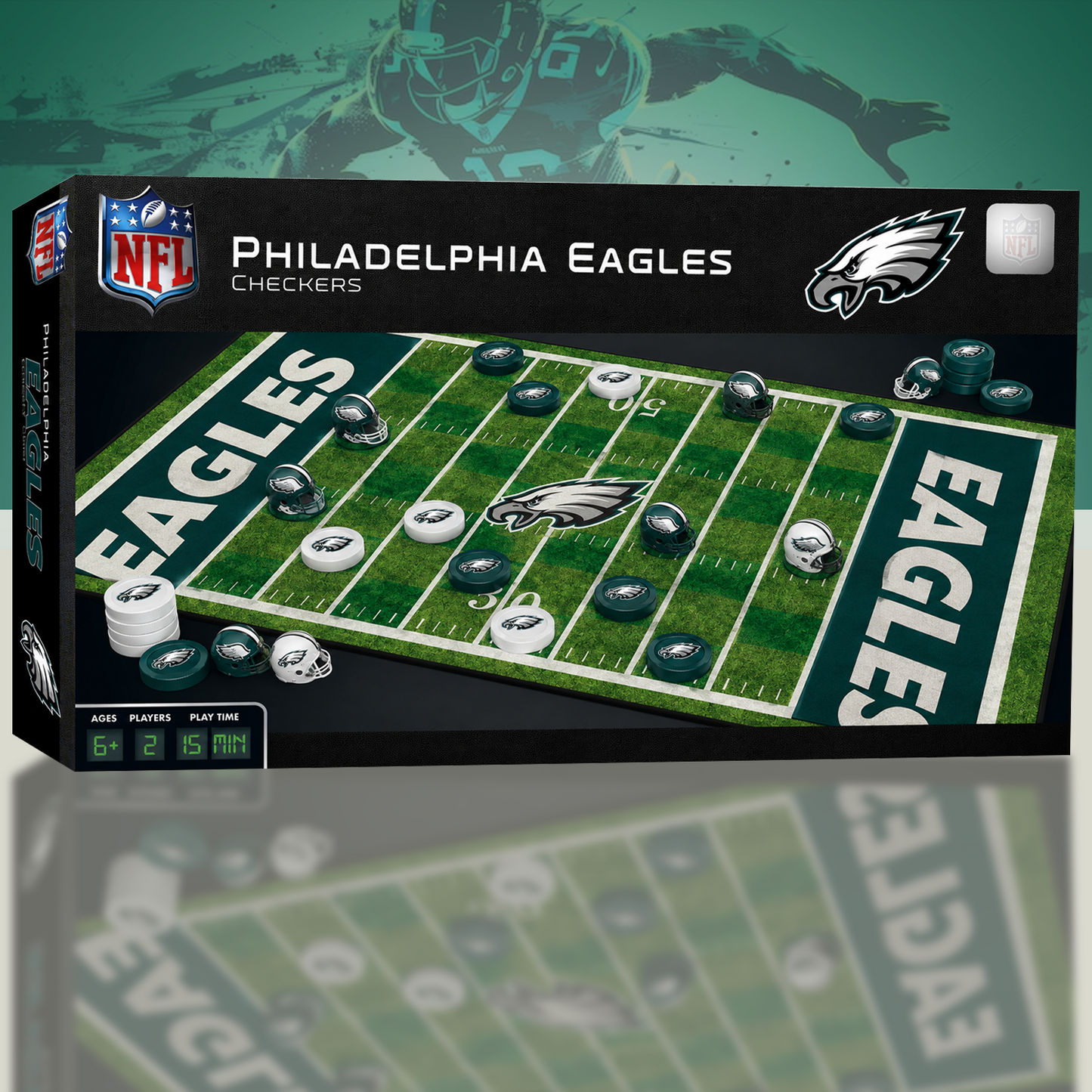 PHI x NFL Premium Checkers Game