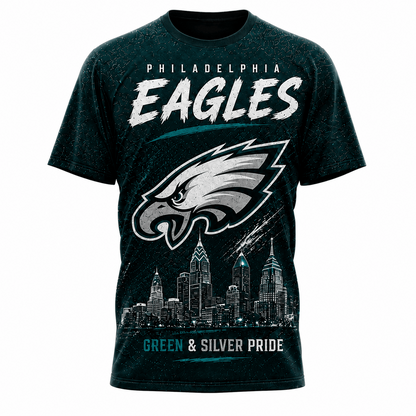 PHI x NFL Premium Skyline Pride Football T-Shirt