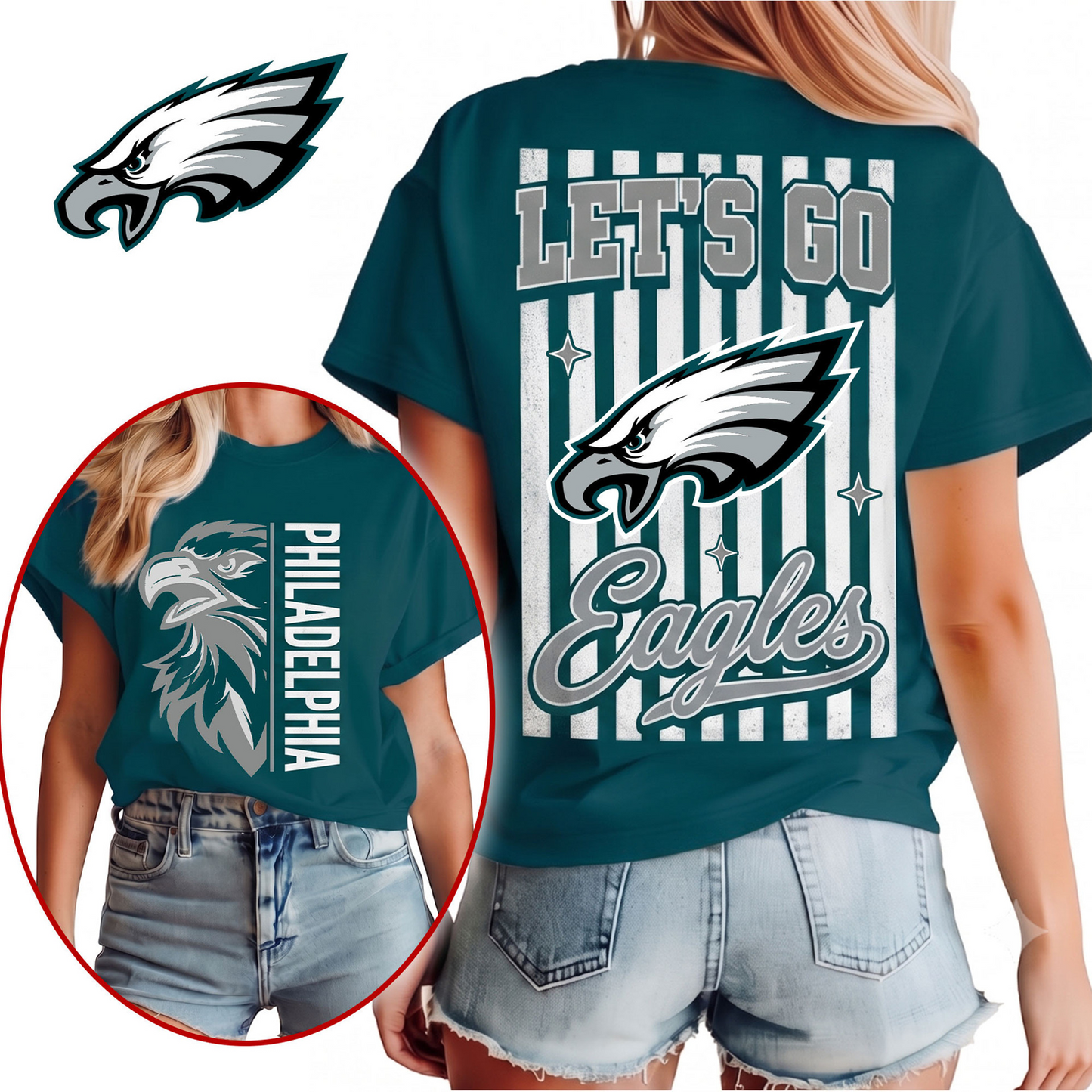 PHI x NFL Premium Victory Stripe 3D Shirt