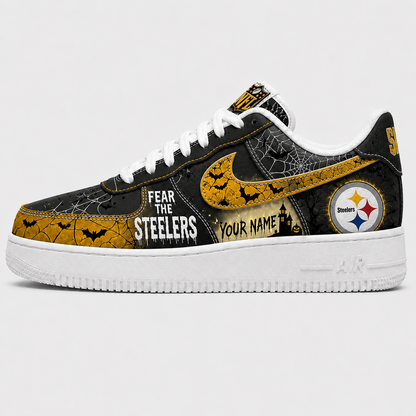 PIT x NFL Fear The Team Halloween AF1 Sneakers 1807