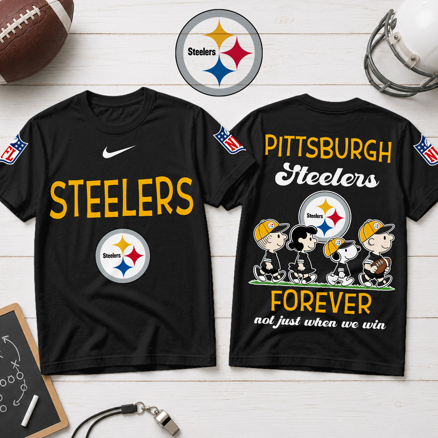 PIT x NFL Forever ƒ?? Peanuts Football Fan 3D Shirt 2007