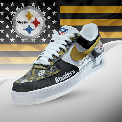 PIT x NFL Personalized Team Icon AF1 Shoes