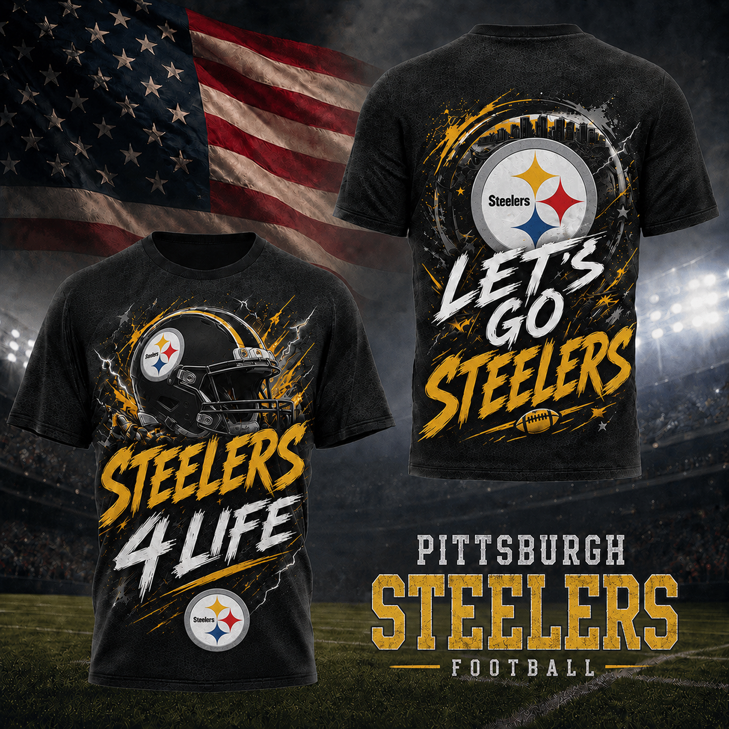 PIT x NFL Premium Fan For Life 3D Shirt