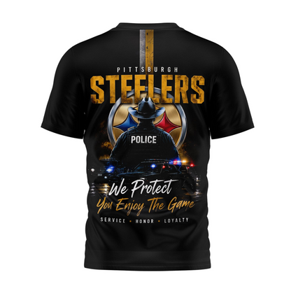 PIT x NFL Premium Police Tribute Team 3D Shirt