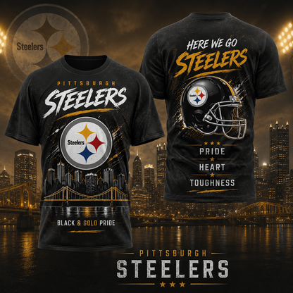 PIT x NFL Premium Skyline Pride Football T-Shirt
