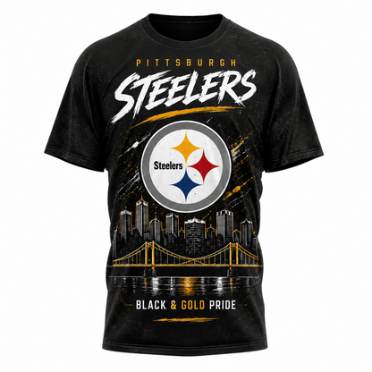 PIT x NFL Premium Skyline Pride Football T-Shirt