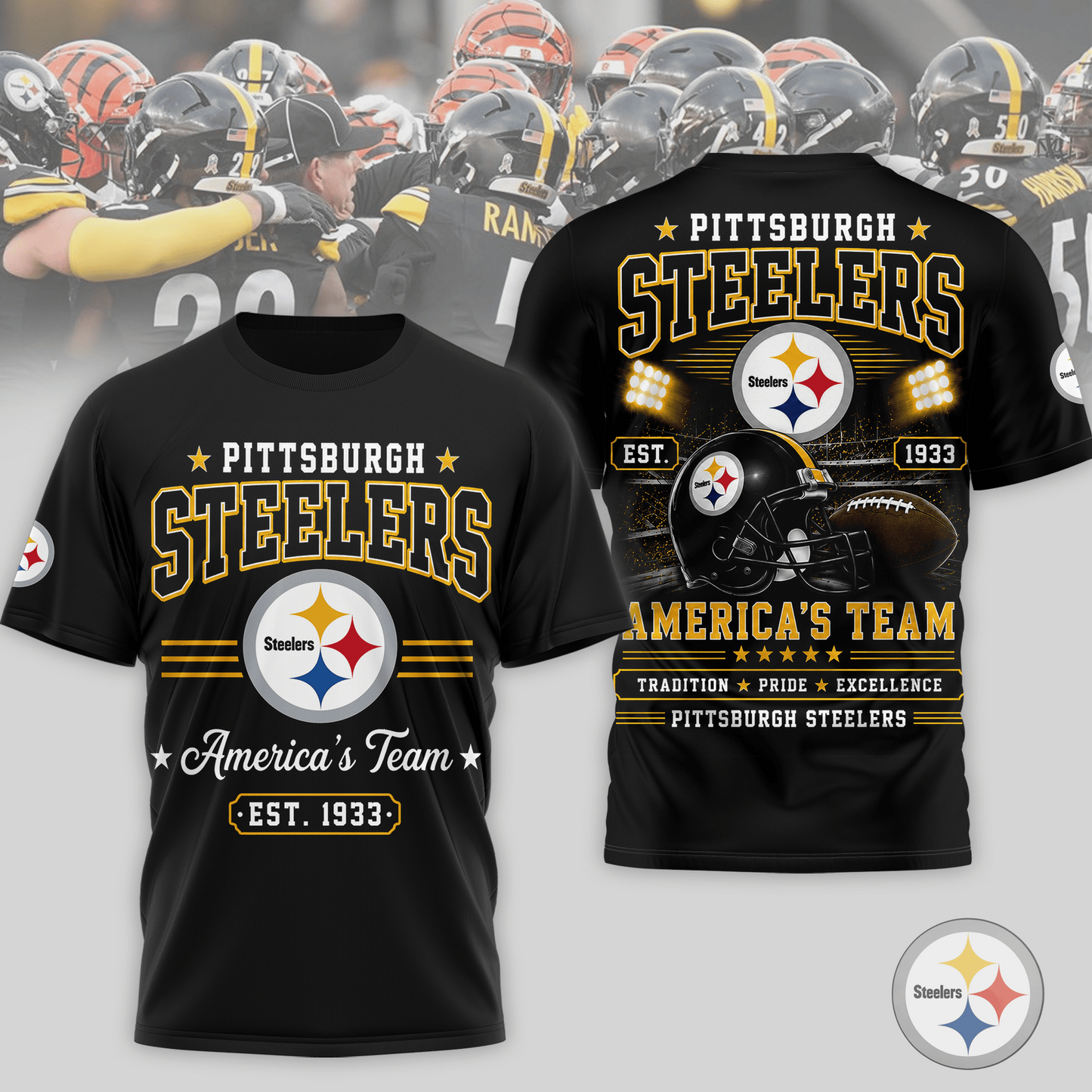 PIT x NFL Premium Team Tradition Pride 3D Shirt