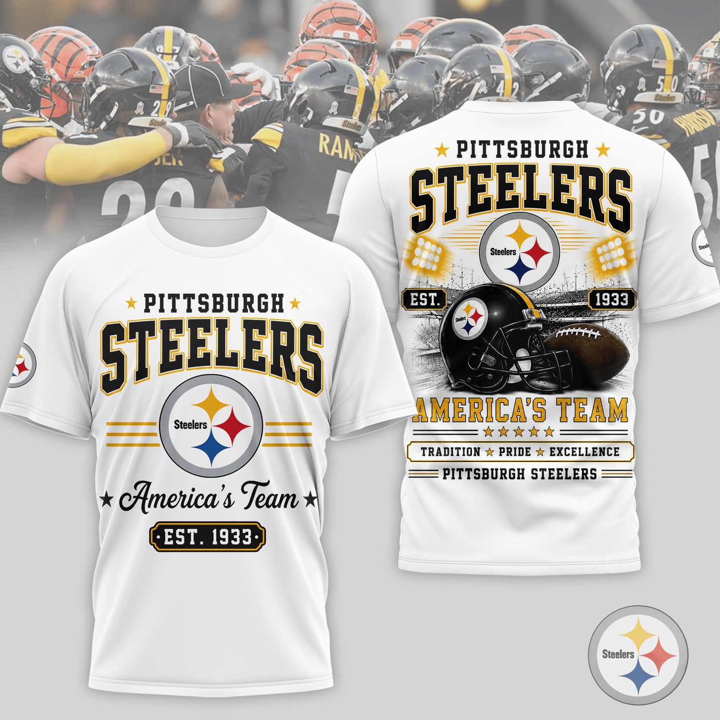 PIT x NFL Premium Team Tradition Pride 3D Shirt