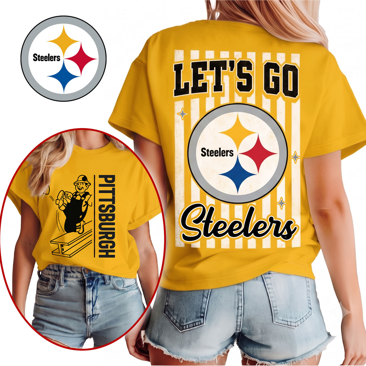 PIT x NFL Premium Victory Stripe 3D Shirt