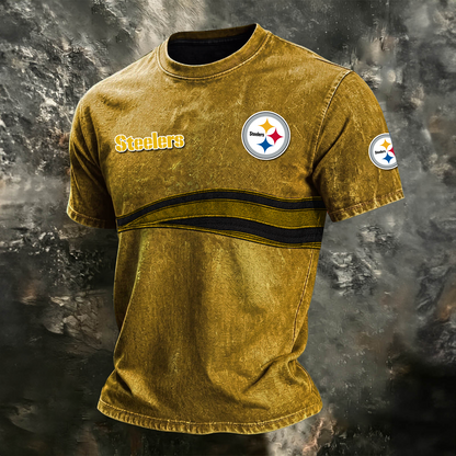 PIT x NFL Washed Cotton Retro Men's T-shirt