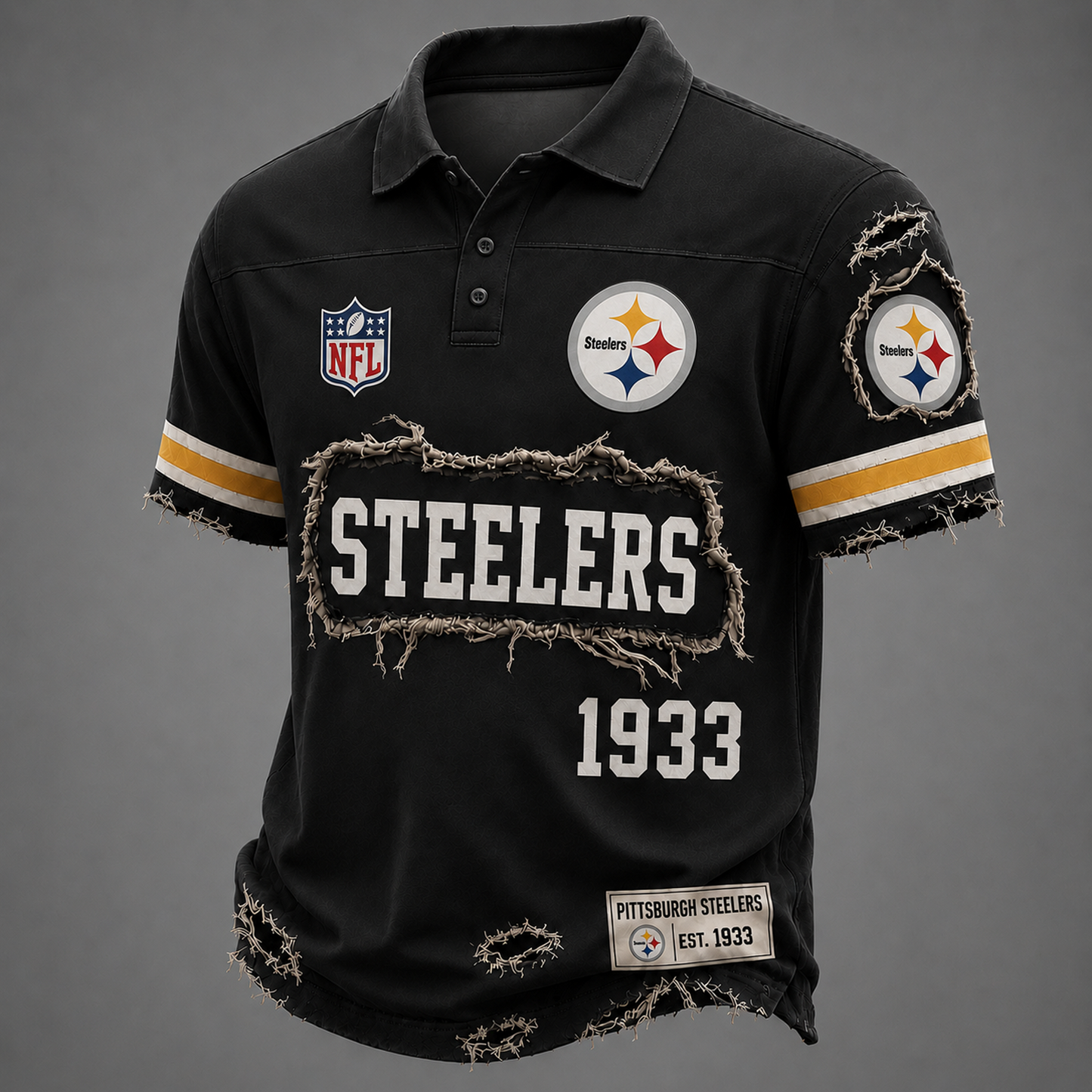 PIT x NFL LUXURY V-Neck T-Shirt 3005 DatND DVT