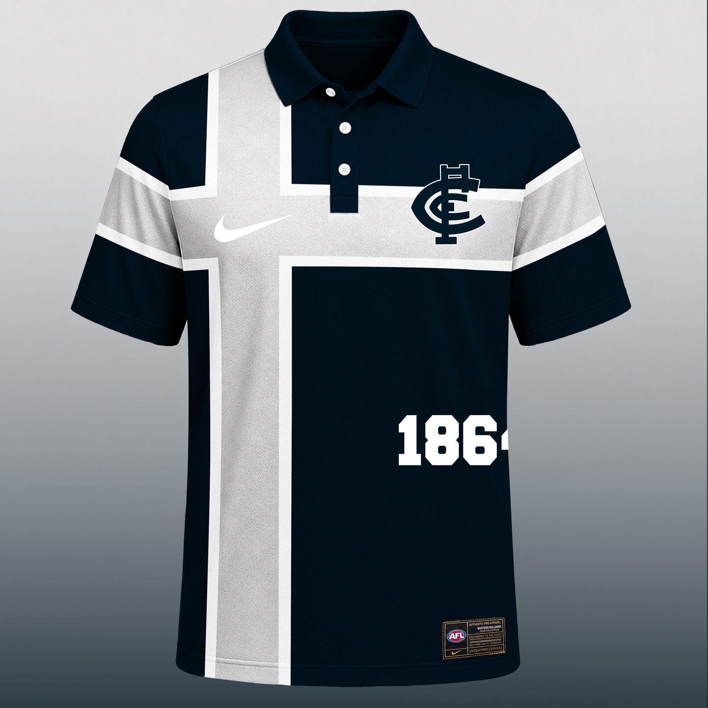 PREMIUM AFL X CAR EXCLUSIVE Sporty Cross Stripe Polo Shirt LIMITED EDITION