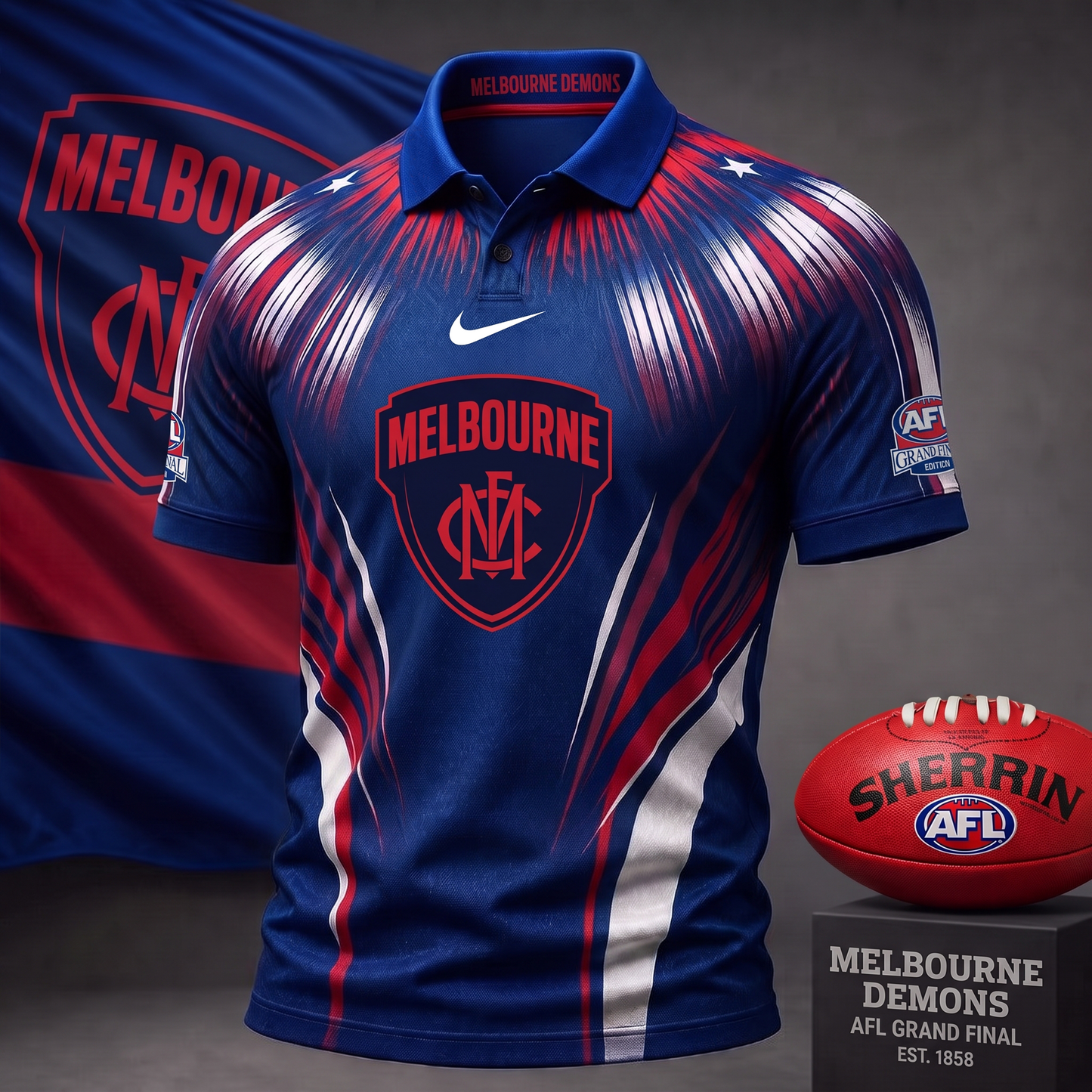 PREMIUM AFL X MEL EXCULISVE COLORFUL POLO SHIRT LIMITED EDITION