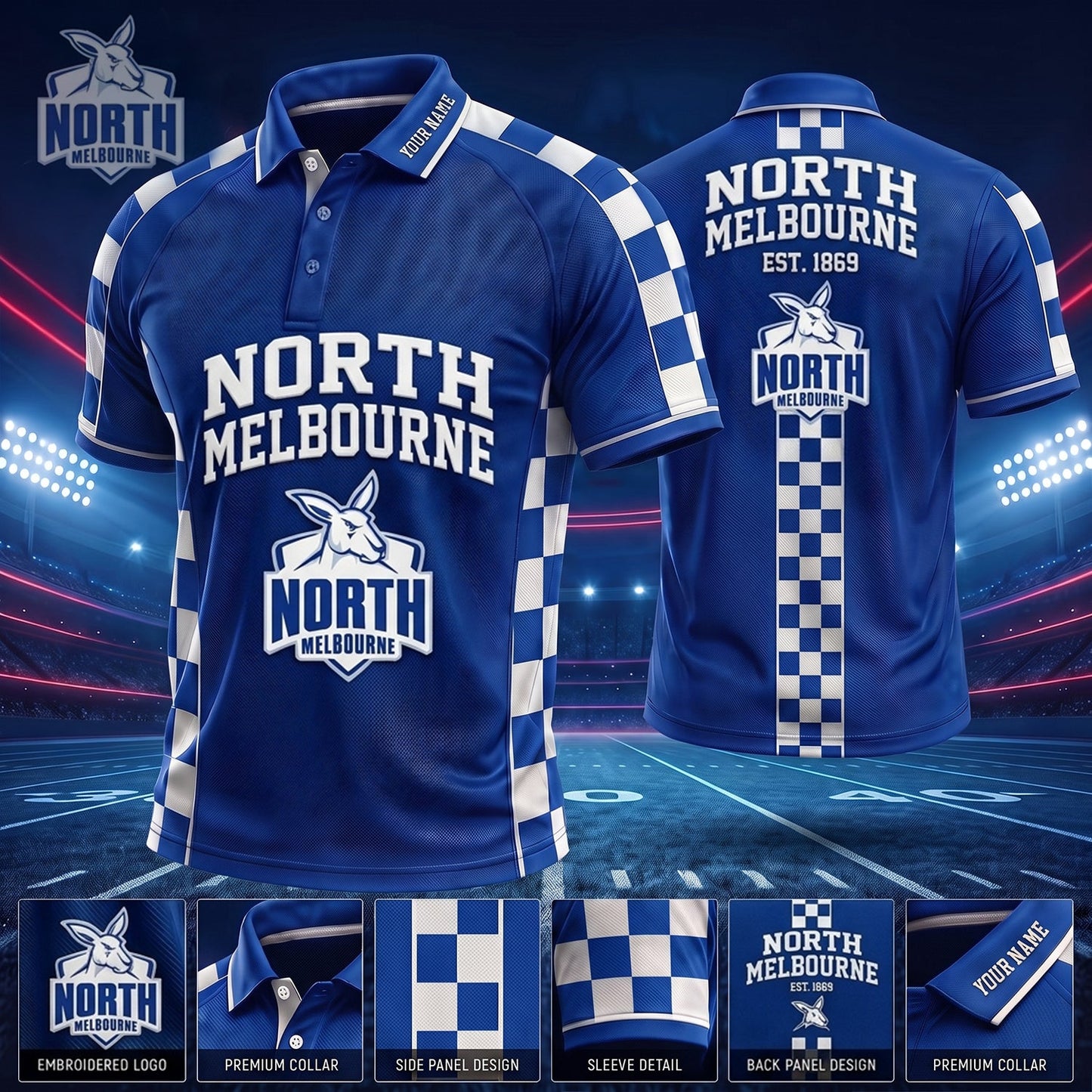 PREMIUM AFL X NM EXCLUSIVE PERSONALIZED POLO SHIRT LIMITED EDITION