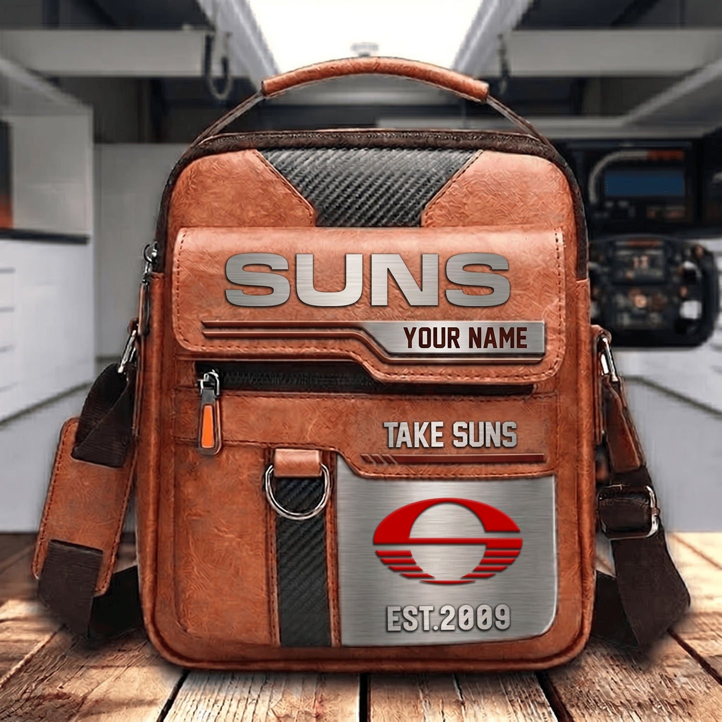 PREMIUM AFL X SUN PERSONALIZED Leather Handbag LIMITED EDITION
