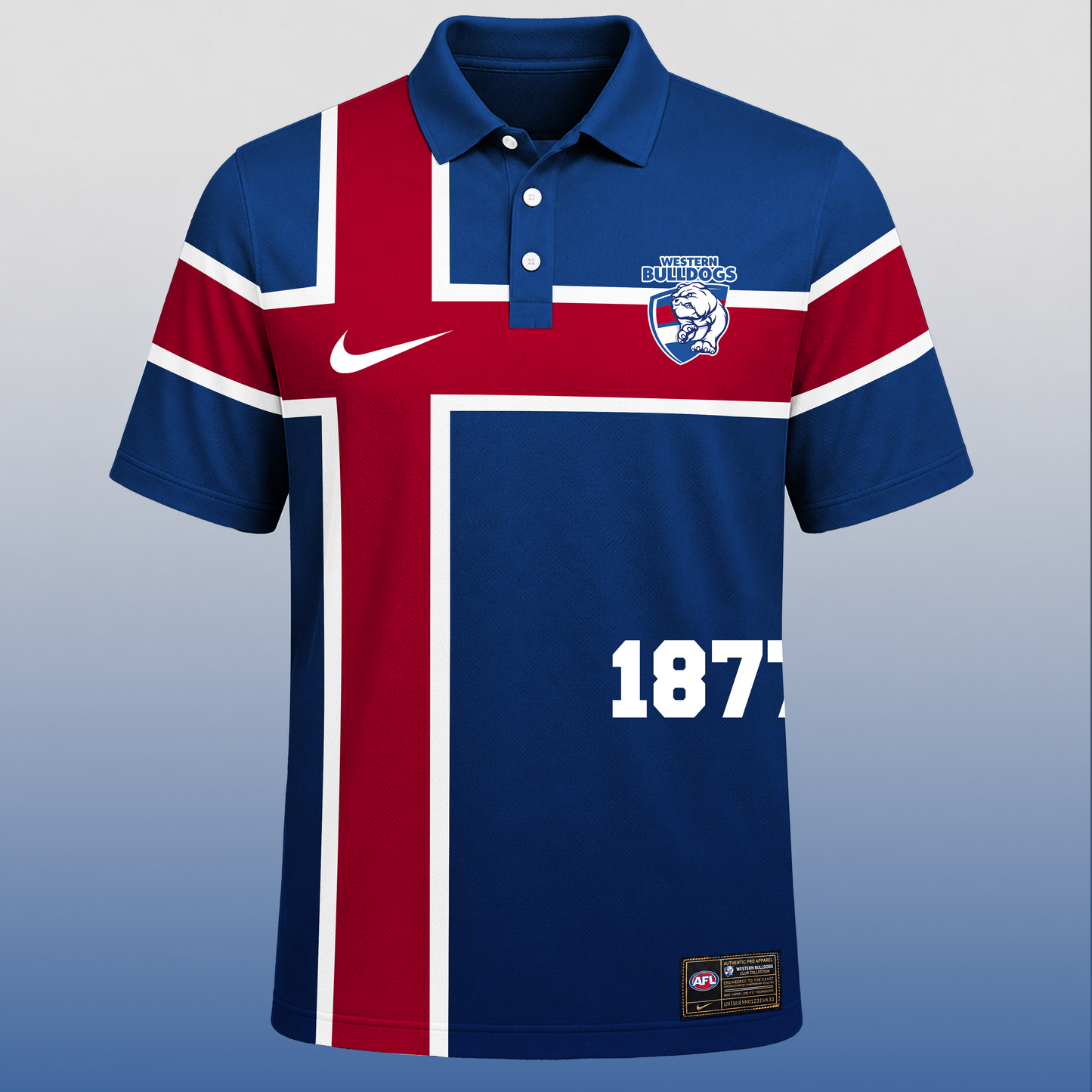 PREMIUM AFL X WB EXCLUSIVE Sporty Cross Stripe Polo Shirt LIMITED EDITION