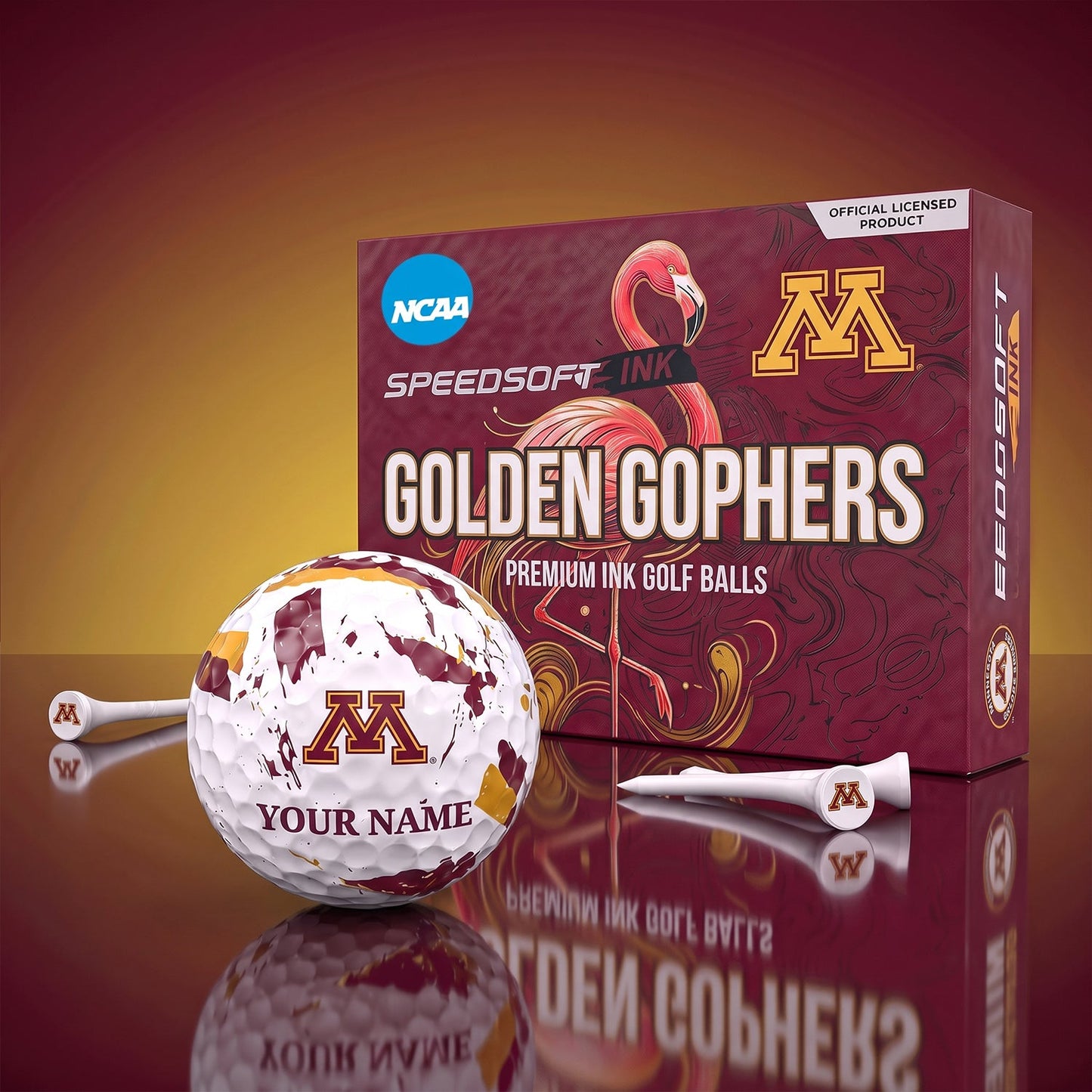 PREMIUM NCAA X MGG EXCLUSIVE PERSONALIZED GOLF BALL SET LIMITED EDTION