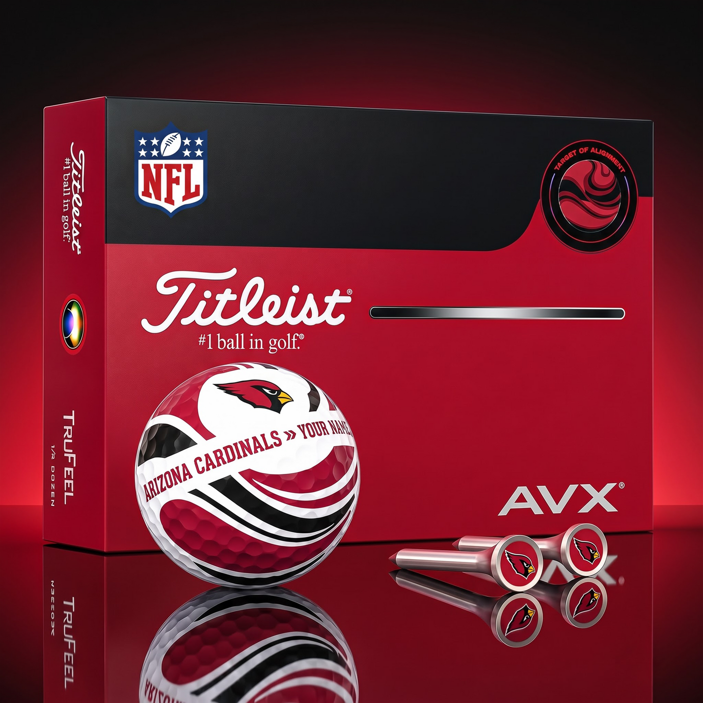 PREMIUM NFL X AC EXCLUSIVE  TOURNAMENT  PERSONALIZED GOLF BALL V6 COLLECTION