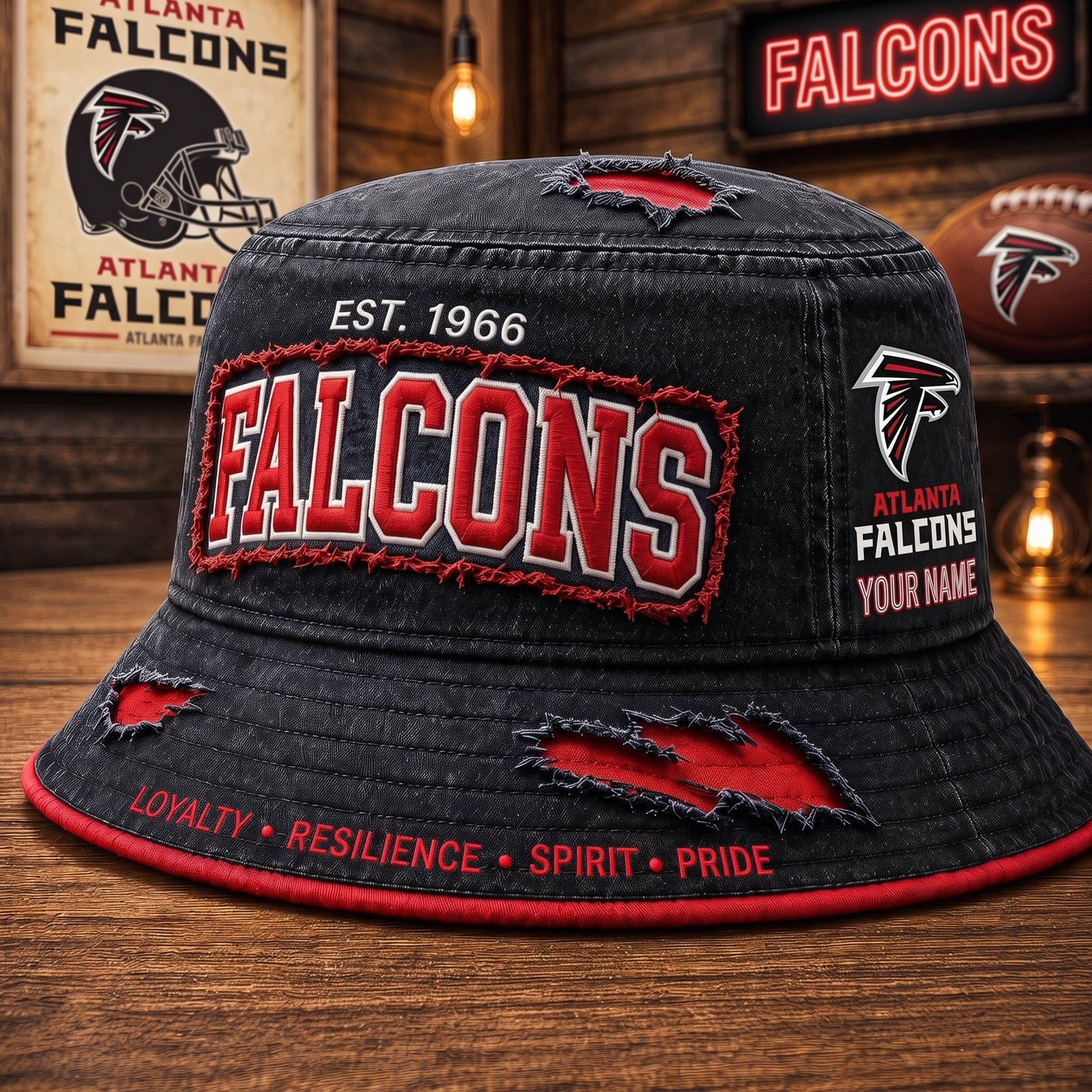 PREMIUM NFL X AF EXCLUSIVE PERSONALIZED BUCKET HAT LIMITED EDITION