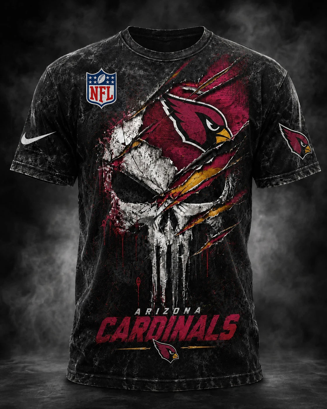 PREMIUM NFL X ARI EXCLUSIVE OLD-SKULL 3D Tshirt LIMITED EDITION