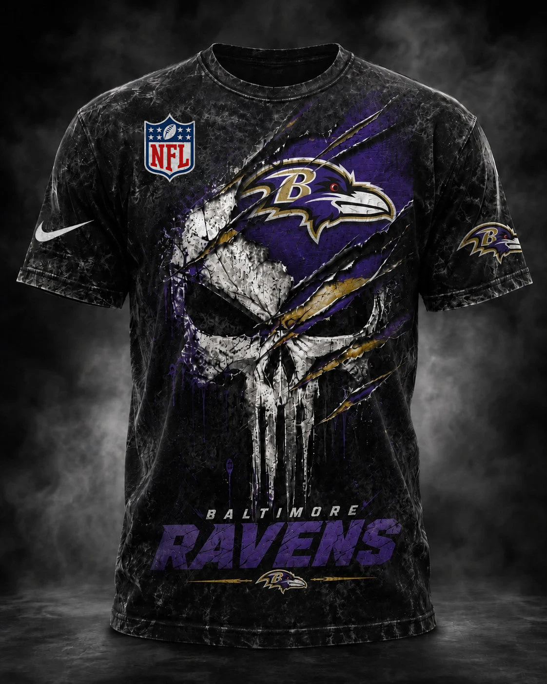 PREMIUM NFL X BAL EXCLUSIVE OLD-SKULL 3D Tshirt LIMITED EDITION