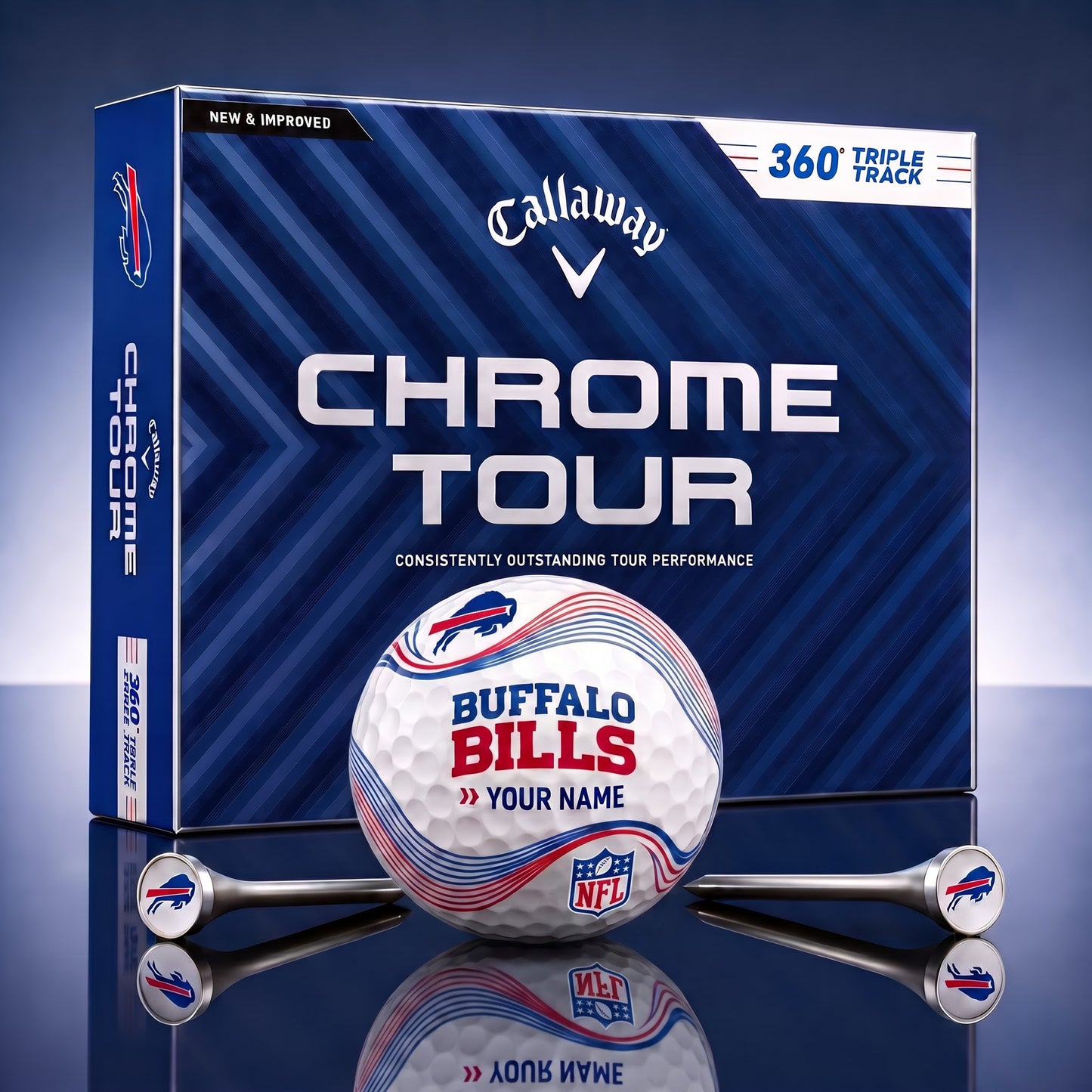 PREMIUM NFL X BUF DELUX PERSONALIZED GOLF BALL FOR TOURNAMENT V33 LIMITED EDITION