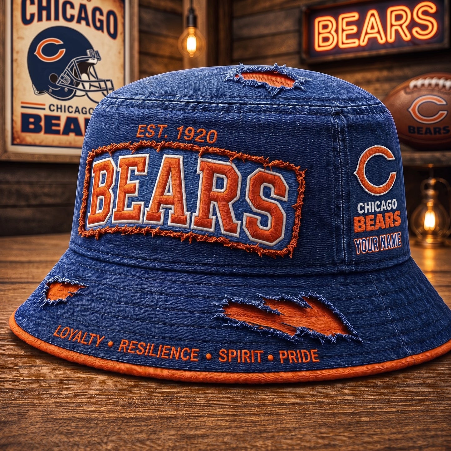 PREMIUM NFL X CB EXCLUSIVE PERSONALIZED BUCKET HAT LIMITED EDITION