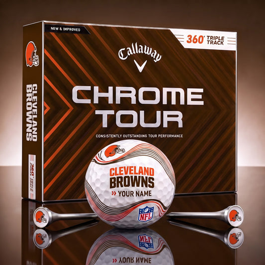 PREMIUM NFL X CLE DELUX PERSONALIZED GOLF BALL FOR TOURNAMENT V33 LIMITED EDITION
