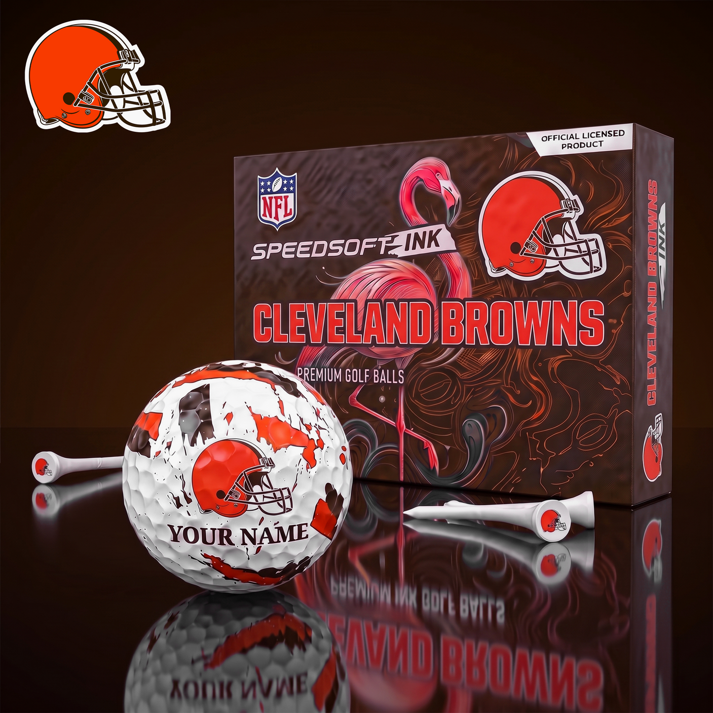 PREMIUM NFL X CLE EXCLUSIVE PERSONALIZED GOLF BALL SET LIMITED EDTION