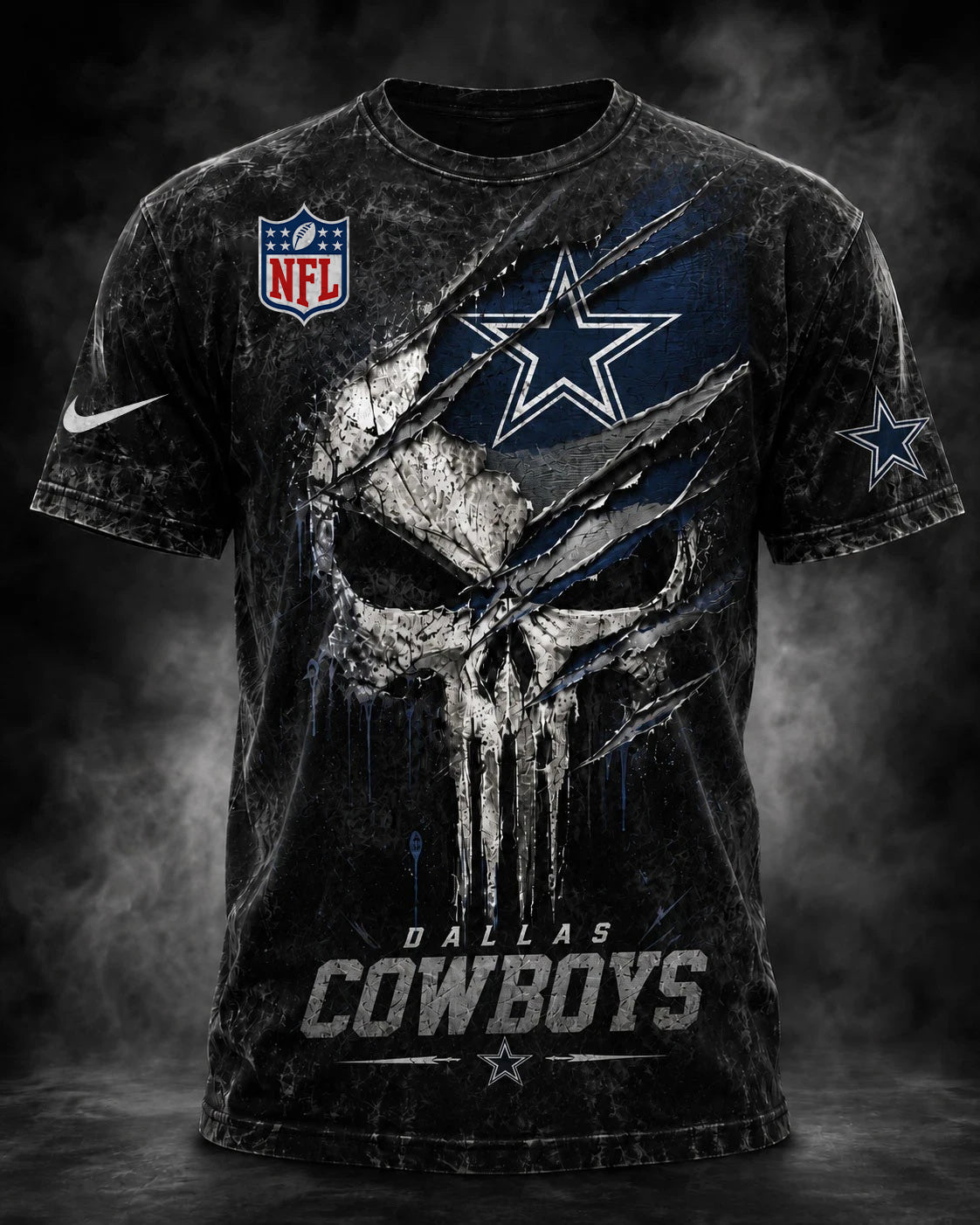 PREMIUM NFL X DAL EXCLUSIVE OLD-SKULL 3D Tshirt LIMITED EDITION