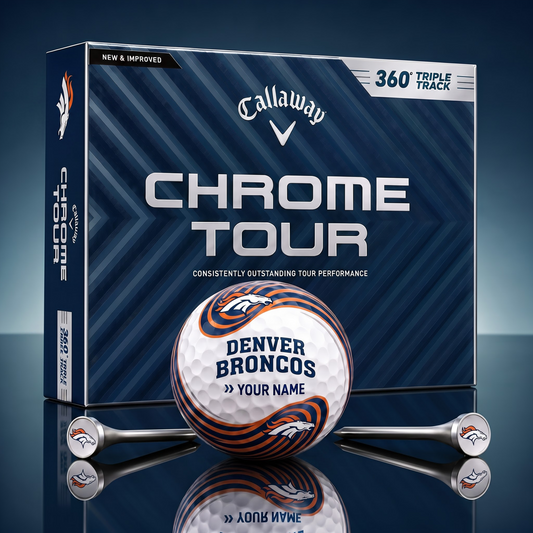 PREMIUM NFL  X DB Glam-Lux PERSONALIZED TIE-Dye GOLF BALL V33 LIMITED EDTION