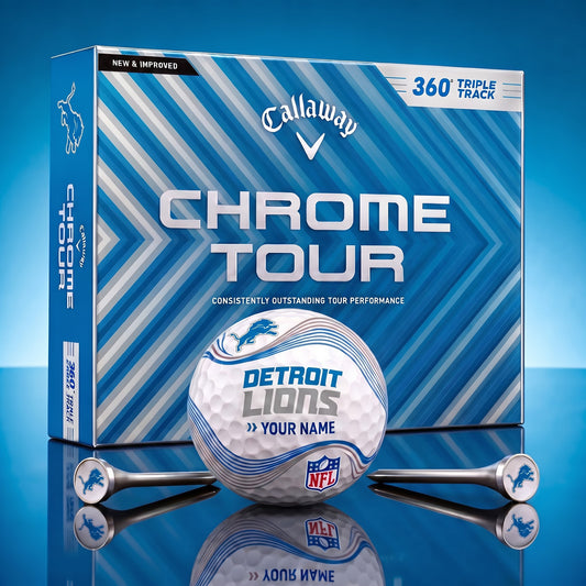 PREMIUM NFL X DET DELUX PERSONALIZED GOLF BALL FOR TOURNAMENT V33 LIMITED EDITION