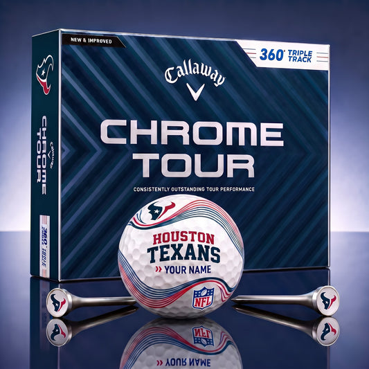 PREMIUM NFL X HOU DELUX PERSONALIZED GOLF BALL FOR TOURNAMENT V33 LIMITED EDITION