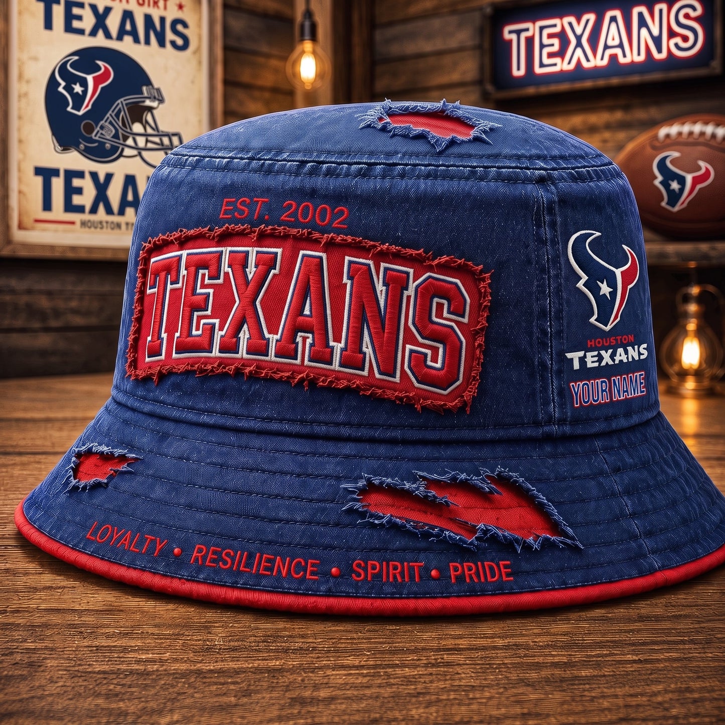 PREMIUM NFL X HT EXCLUSIVE PERSONALIZED BUCKET HAT LIMITED EDITION