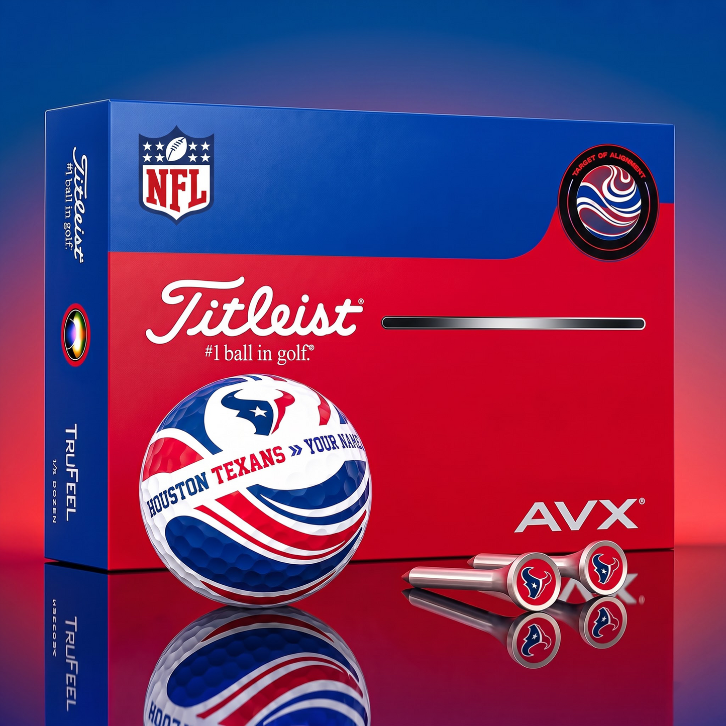 PREMIUM NFL X HT EXCLUSIVE  TOURNAMENT  PERSONALIZED GOLF BALL V6 COLLECTION