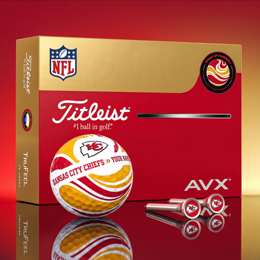 PREMIUM NFL X KCC EXCLUSIVE  TOURNAMENT  PERSONALIZED GOLF BALL V6 COLLECTION