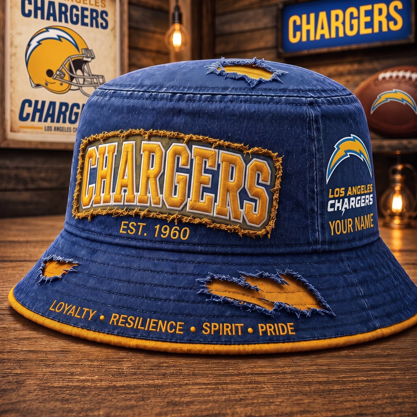 PREMIUM NFL X LAC EXCLUSIVE PERSONALIZED BUCKET HAT LIMITED EDITION