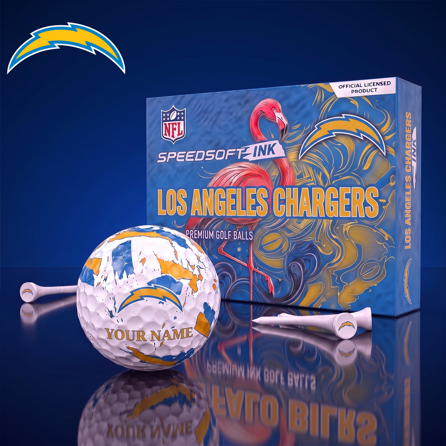 PREMIUM NFL X LAC EXCLUSIVE PERSONALIZED GOLF BALL SET LIMITED EDTION