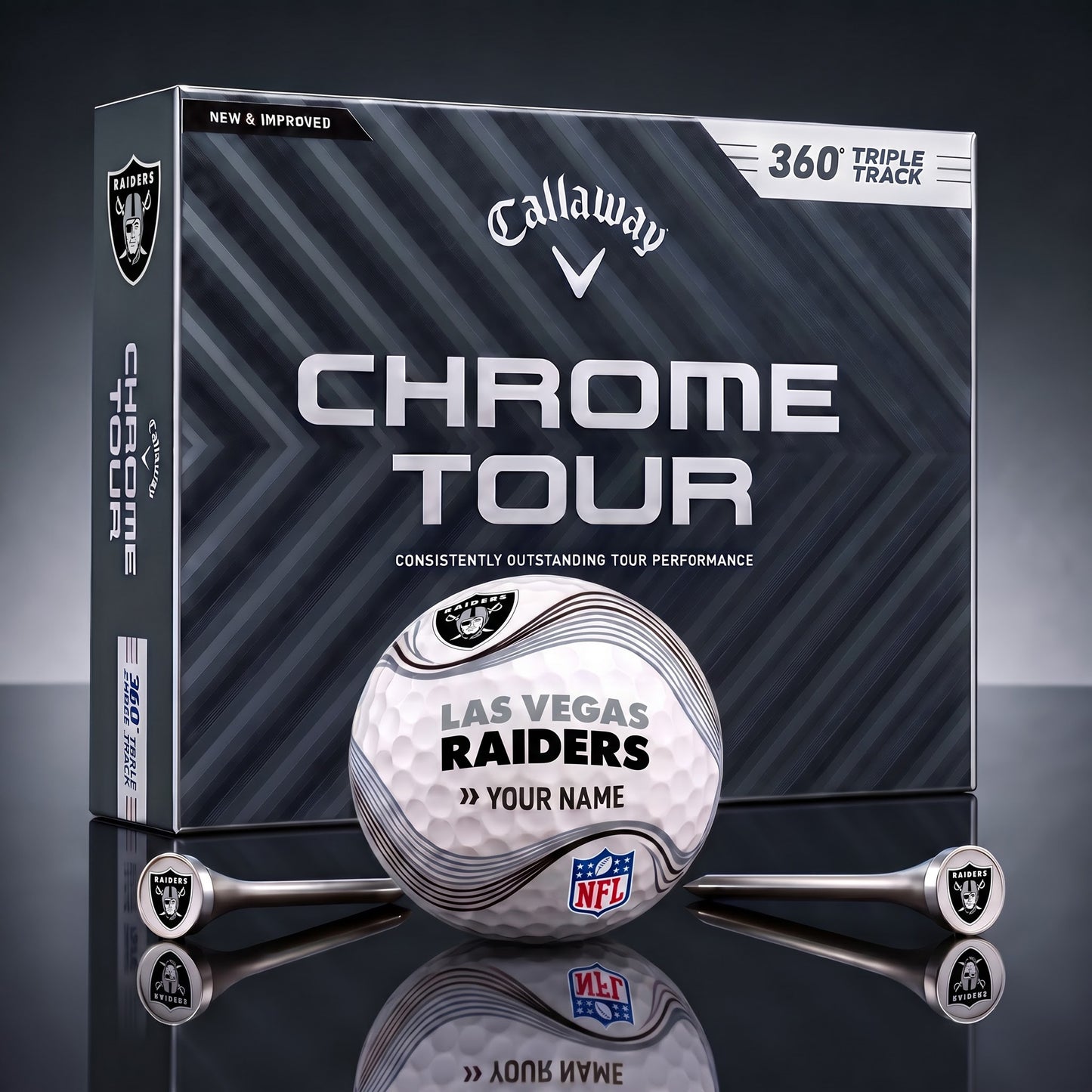 PREMIUM NFL X LV DELUX PERSONALIZED GOLF BALL FOR TOURNAMENT V33 LIMITED EDITION