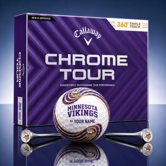 PREMIUM NFL  X MV Glam-Lux PERSONALIZED TIE-Dye GOLF BALL V33 LIMITED EDTION