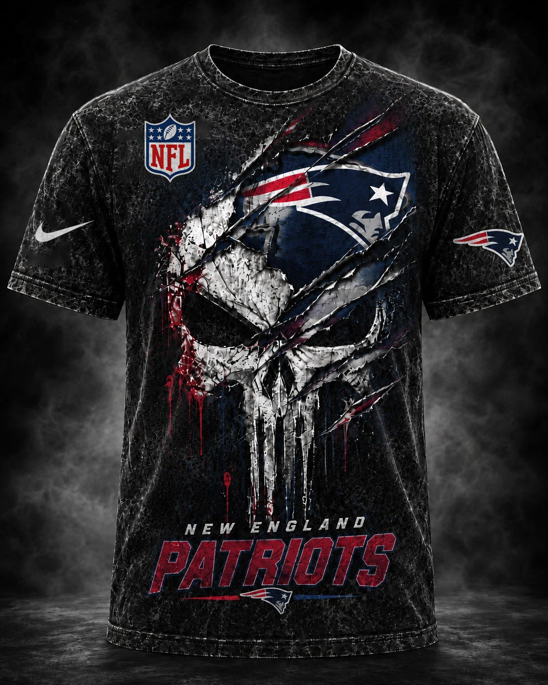 PREMIUM NFL X NE EXCLUSIVE OLD-SKULL 3D Tshirt LIMITED EDITION
