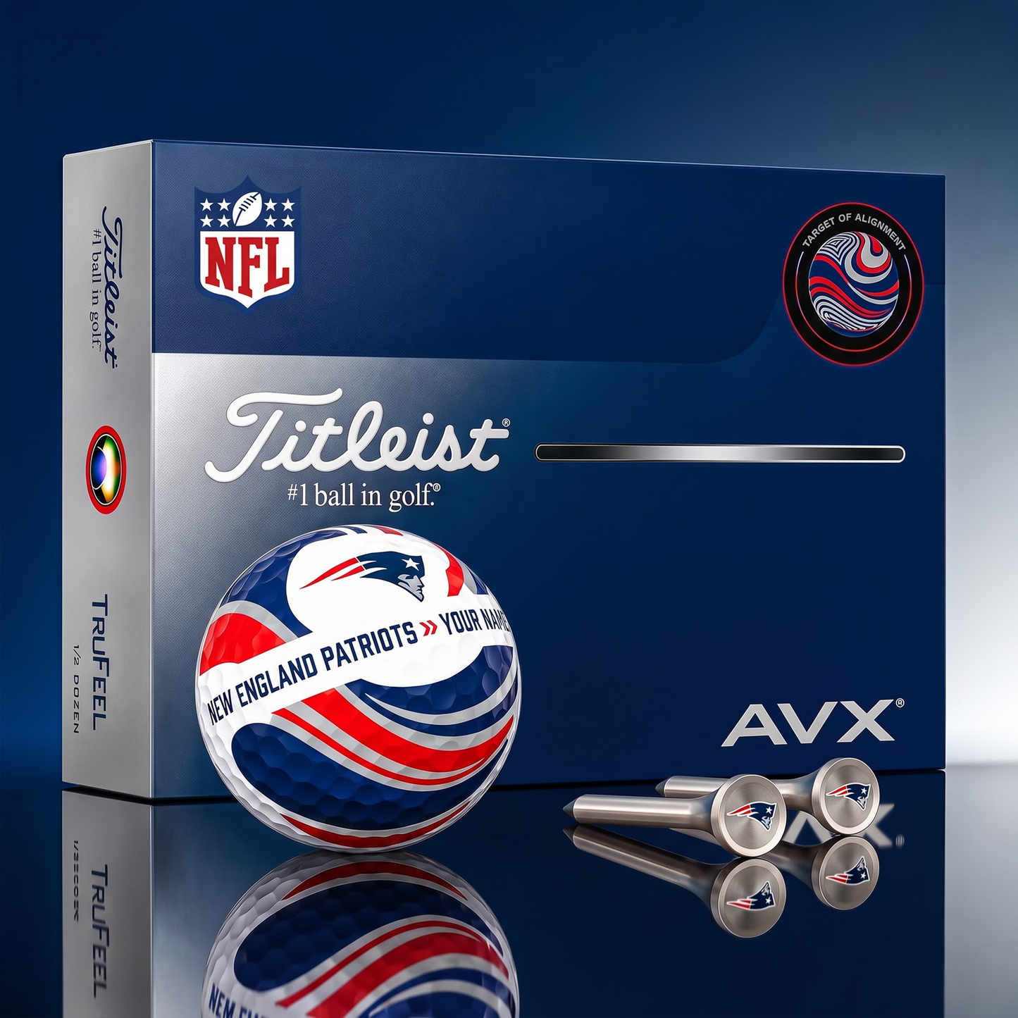 PREMIUM NFL X NEP EXCLUSIVE  TOURNAMENT  PERSONALIZED GOLF BALL V6 COLLECTION