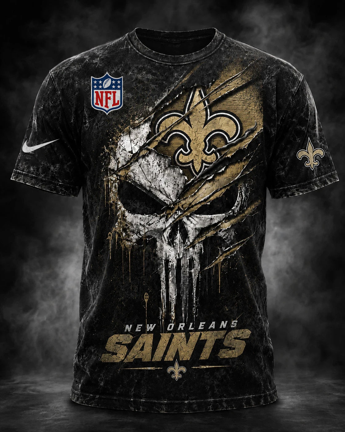 PREMIUM NFL X NO EXCLUSIVE OLD-SKULL 3D Tshirt LIMITED EDITION