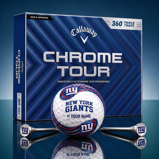 PREMIUM NFL  X NYG Glam-Lux PERSONALIZED TIE-Dye GOLF BALL V33 LIMITED EDTION